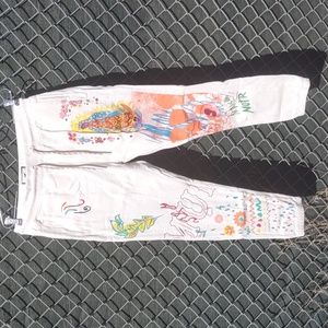 Maison noir  Joggers w Religious Print L